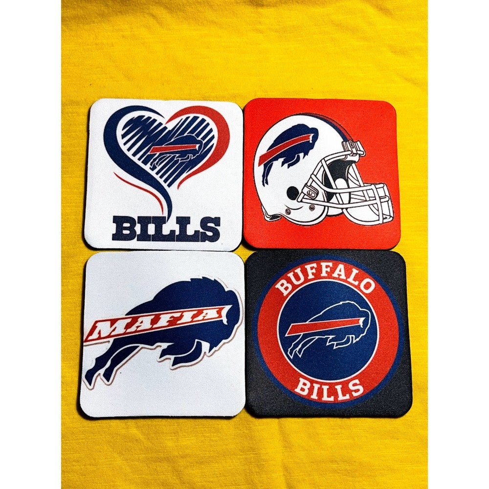 Brand New Buffalo-Bills Football Coasters High Quality Coasters (pack of 4)